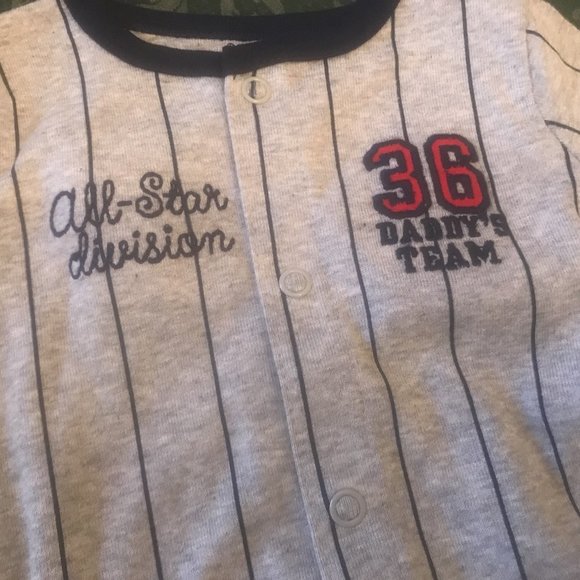 NWt carters baseball dinsosaur rompers nb newborn - Picture 7 of 7